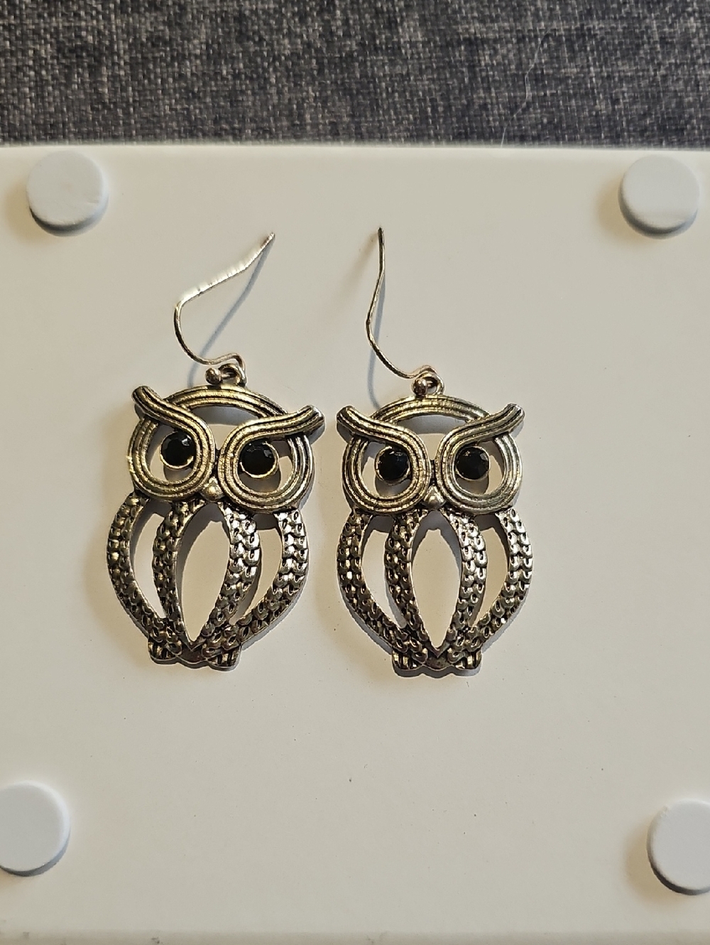 Vintage Owl Earrings Dangle Women Jewelry 80s 90s Gold Plated Bohemian